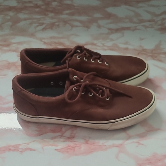 EUC Sperry Top-Sider Striper II CVO Washable Burgundy Sneaker Sz 12 - Picture 3 of 8